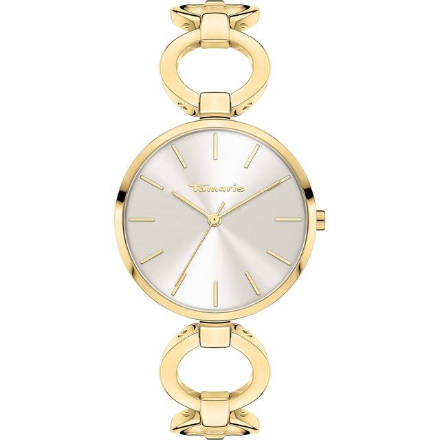 Tamaris dam analog kvartsur med armband i rostfritt stål, Guld, 33 mm, Modern