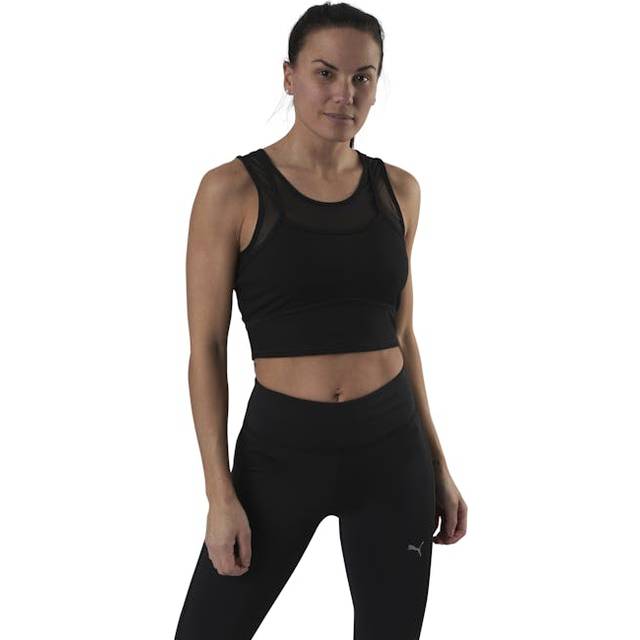 (WMNS) PUMA STUDIO Layered Crop Top 'Black' 520223-01