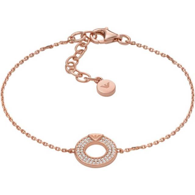 Emporio Armani armband för kvinnor, rosa silver guldfärg, EG3589221, Kalifornisk guld