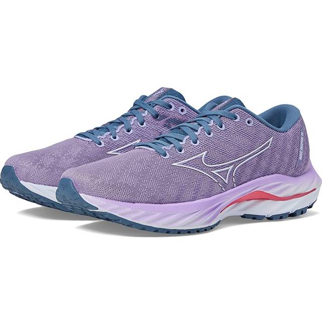 Mizuno Women's Wave Inspire 19 Running Shoe, Wisteria/China Blue, 7.5