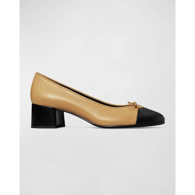 Tory Burch Women's Two-Tone Leather Heeled Pumps - UK 6 - Tan