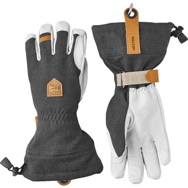 Hestra Army Leather Patrol Gauntlet, Skidhandskar, Mörkgrå