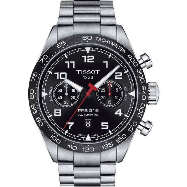 TISSOT PRS 516 45MM AUTO CHRONO SS Black Dial Men's Watch T131.627.11.052.00 / T1316271105200 - 45 mm