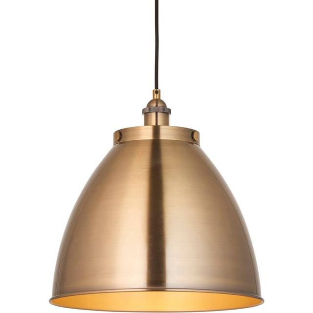 Endon 98744 Franklin 1 Light Pendant Antique Brass Plate