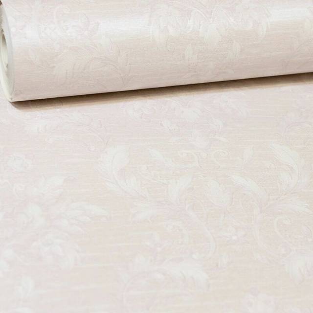 Soft Subtle Lilac Blush Pink Damask Wallpaper Luxury Vinyl Retro Traditional - pink