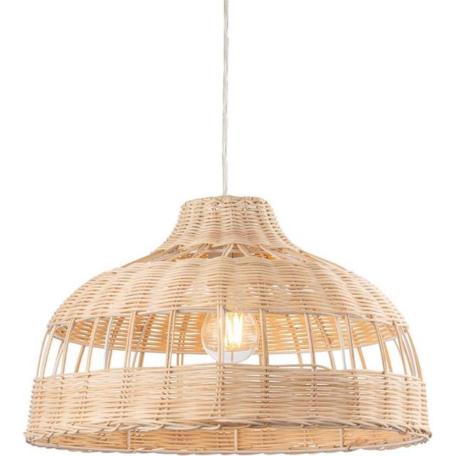Firstlight Rattan Traditional Style 31cm Pendant Light Natural Rattan