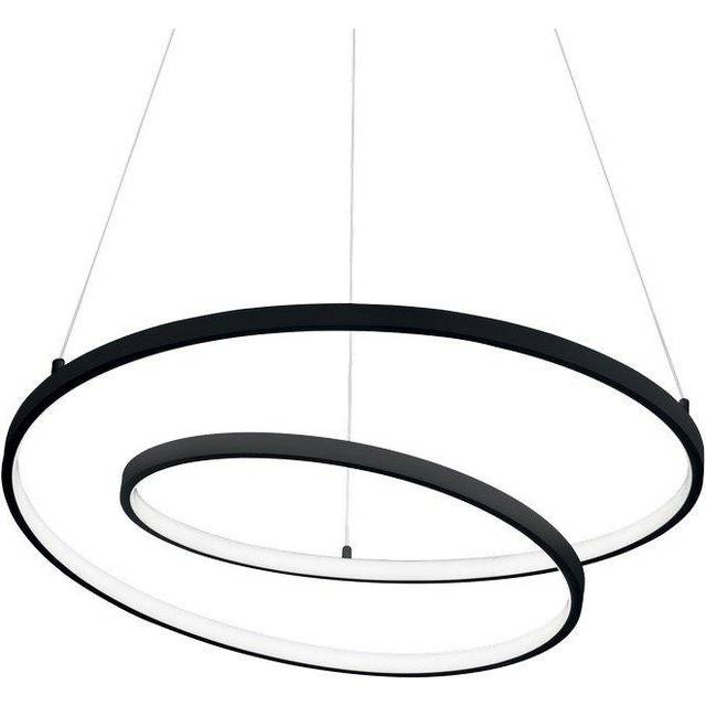 Ideal Lux LED Decorative Swirl Integrated Pendant Light Black, 3000K