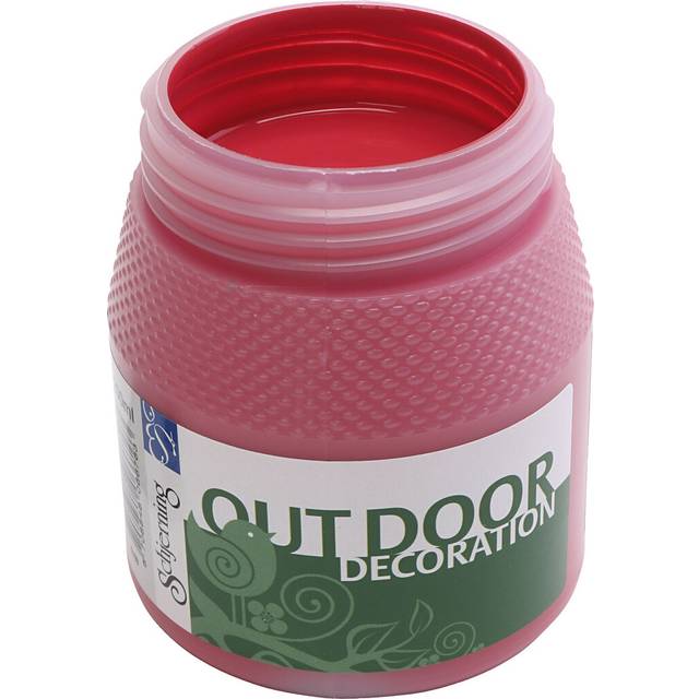 Utomhusfärg - 1 Flaska, 250 ml, Röd - Hobbyfärg - röd