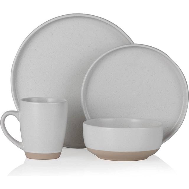 Tower Barbary & Oak White Avena 16 Piece Dinnerware Set