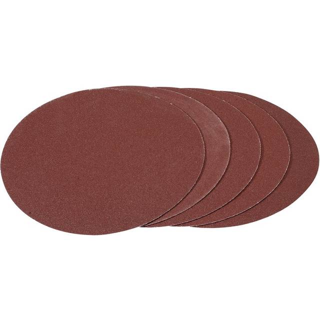 Draper 180mm Hook and Loop Aluminium Oxide Sanding Discs 180mm 100g Pack of 5