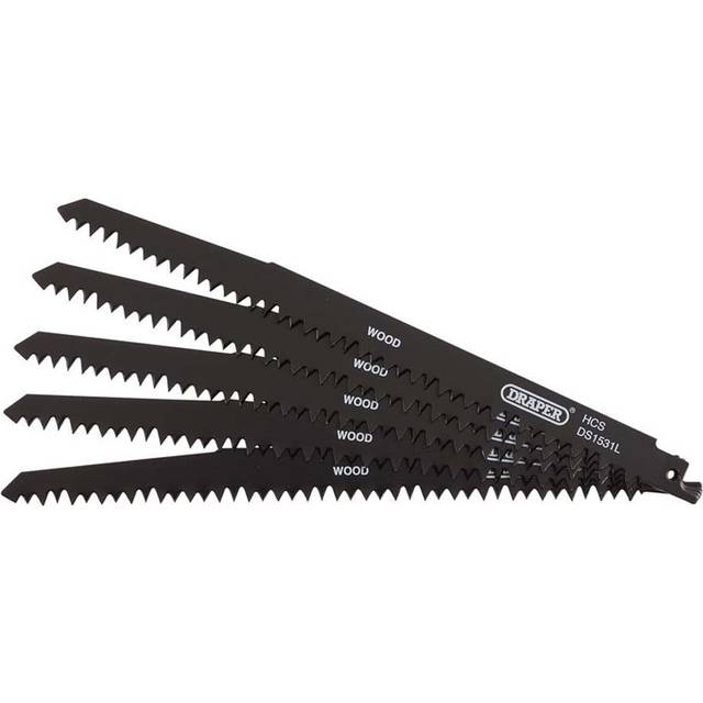 Draper 38803 Reciprocating Saw Blades for Wood Cutting, 240mm, 5tp...