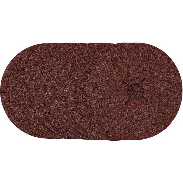 Draper 68628 Fibre Sanding Discs, 125mm, 36 Grit, (Pack of 10)