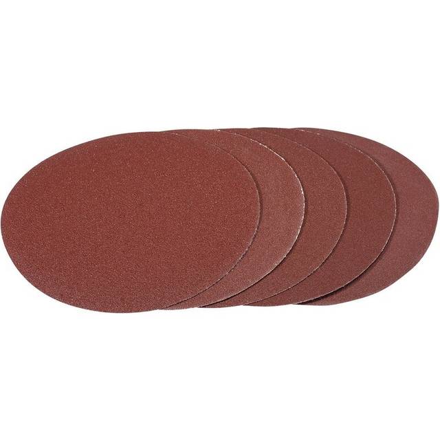 Draper 180mm Hook and Loop Aluminium Oxide Sanding Discs 180mm Assorted Pack of 5
