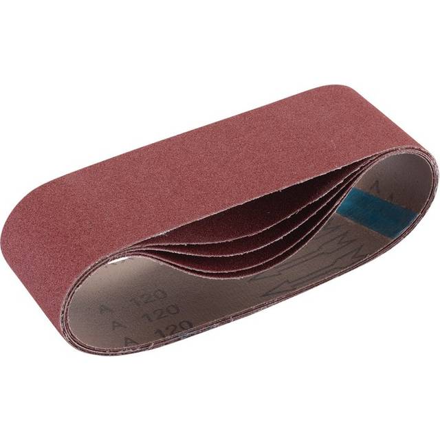 Draper 09241 Cloth Sanding Belt, 75 x 533mm, 120 Grit (Pack of 5)