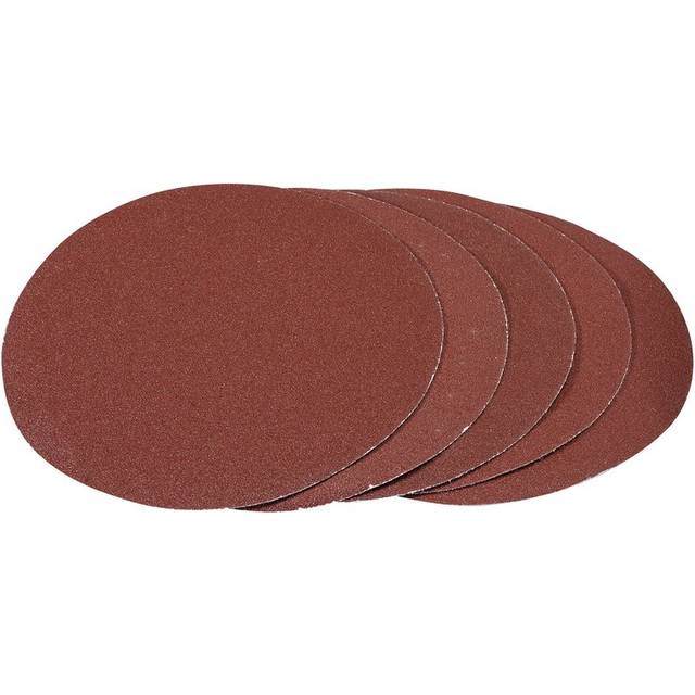 Draper 180mm Hook and Loop Aluminium Oxide Sanding Discs 180mm 80g Pack of 5