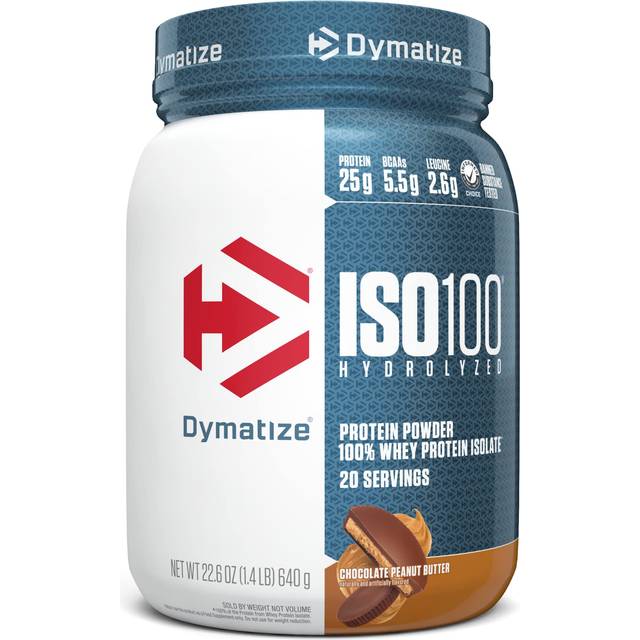 Dymatize  ISO100® Hydrolyzed  100% Whey Protein Isolate  Chocolate Peanut Butter  1.43 lb (650 g)