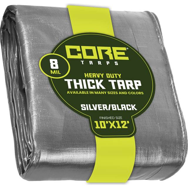 Core Tarps Heavy Duty 8 Mil Tarp Cover  Waterproof  UV Resistant  Rip and Tear Proof  Poly Tarpaulin with Reinforced Edges for Roof  Camping  Patio  P