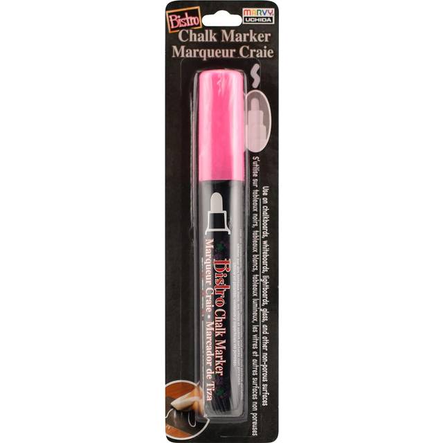 UCHIDA 480-C-F9 Marvy Broad Point Tip Fluorescent Bistro Chalk Marker  Pink  7.25 x 2 x 0.5