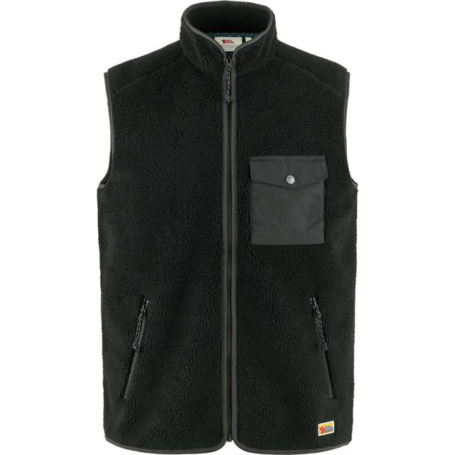 Fj&#xE4;llr&#xE4;ven Vardag Pile Fleece Vest - Fleecev&#xE4;st - Herr Black / Dark Grey S