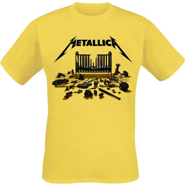 (M, Yellow) Metallica T Shirt M72 Seasons Simplified Cover new Official Unisex Yellow