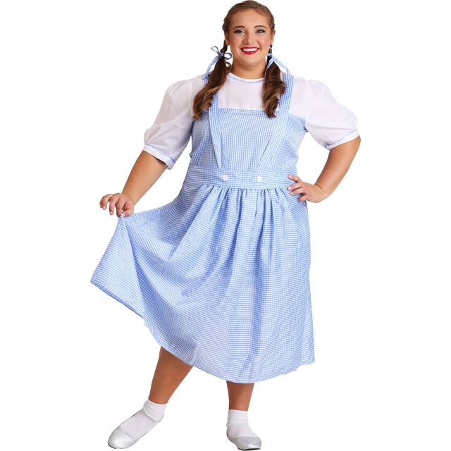 Women's Plus Size Kansas Girl Costume - Blue&#47;White (18)