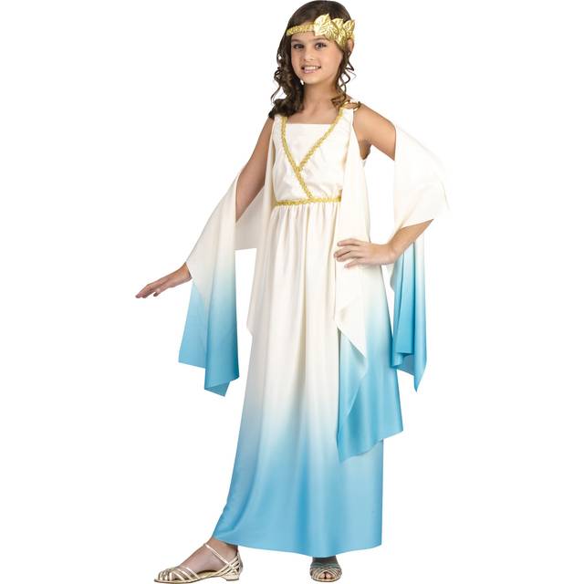 Greek Goddess Costume for Girls | Girls Decade Costumes - Blue&#47;White (S)