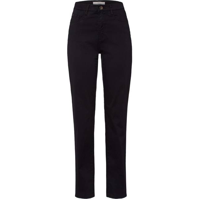 BRAX Dam stil Carola Cotton stretchbyxor, Perma svart, 27W / 32L