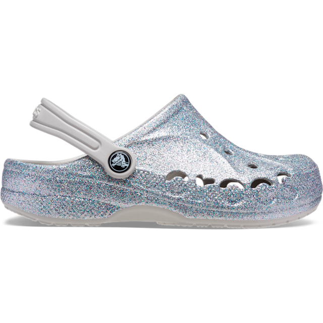 Crocs Unisex barn Baya Clog T, glittersilver, 7 UK Child