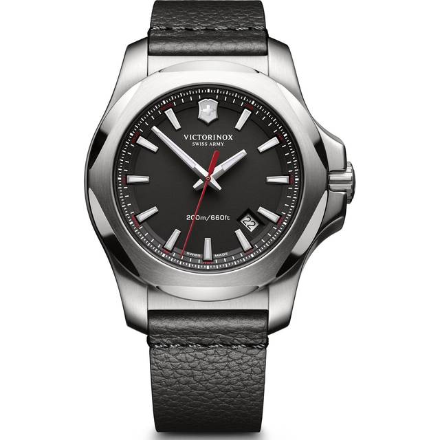 Victorinox Swiss Army Watch I.N.O.X. Leather D - Black