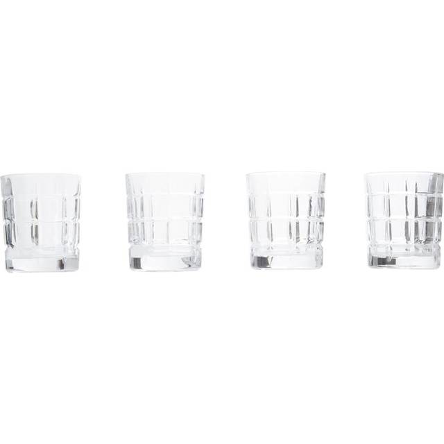 Premier Housewares Auclair Check Glass Tumblers 4 Pack - 8 x 8 x 10cm