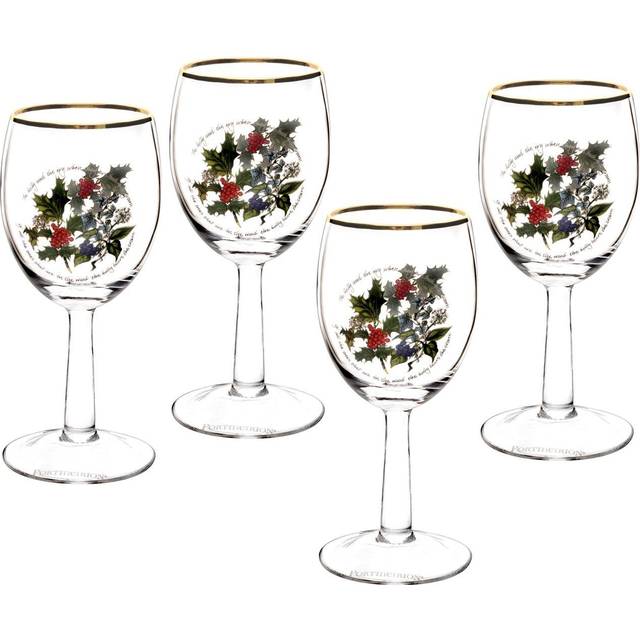 The Holly and the Ivy Wine Glasses - Transparent (360ml)