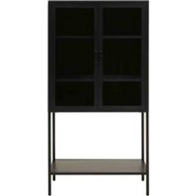 Industrial Two Door White Metal Cabinet, Stylish Storage Cabinet For Bedroom, Contemporary Sideboard Cabinet - Black - One Size