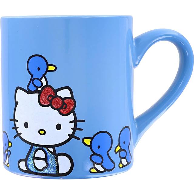 Hello Kitty 14 Ounce Ceramic Glitter Mug