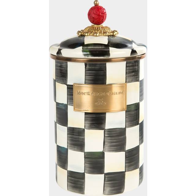 Mackenzie-Childs Courtly Check Enamel Large Canister