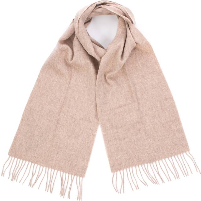 Barbour Lambswool Fringe Scarf - Brown
