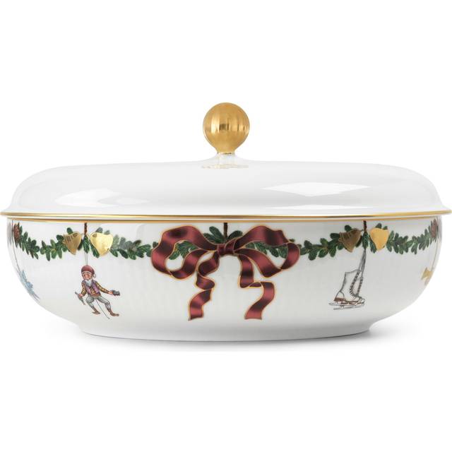 Royal Copenhagen - Star Fluted Christmas Skål med Lock 21 cm