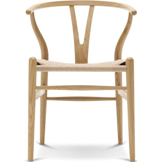 Carl Hansen - CH24 Y-Stolen Ek/ Snöre Natur Lackad - Matstolar - Hans J. Wegner - Träfärgad - Papper/Trä