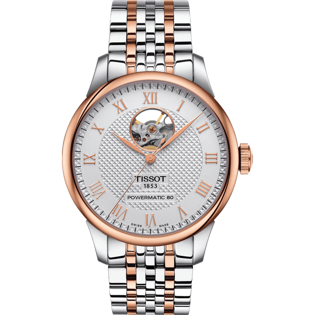 TISSOT Le Locle 80 Open Heart SS Two-Tone Men's Watch T006.407.22.033.02 / T0064072203302 - Silver - 39 mm
