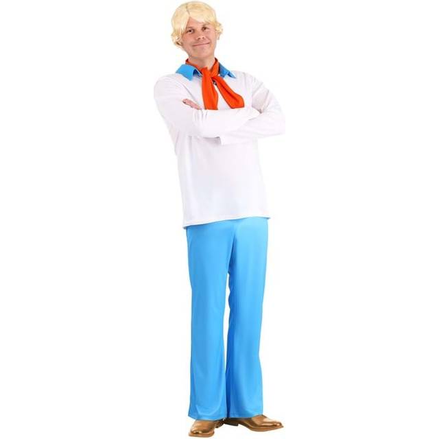 Plus Size Classic Scooby Doo Fred Costume | Scooby Doo Costumes - Blue&#47;Orange&#47;White (5X)