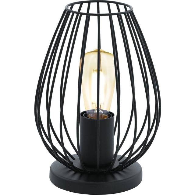 Table Lamp Desk Light Black Base & Small Wire Cage Shade 1 x 60W E27 Bulb