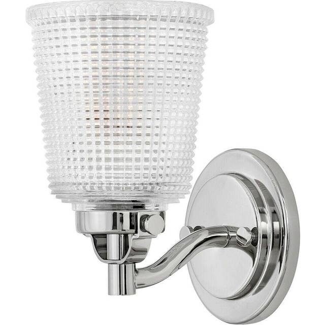 IP44 Wall Light Prismatic Glass Shade Polished Chrome LED G9 3.5W
