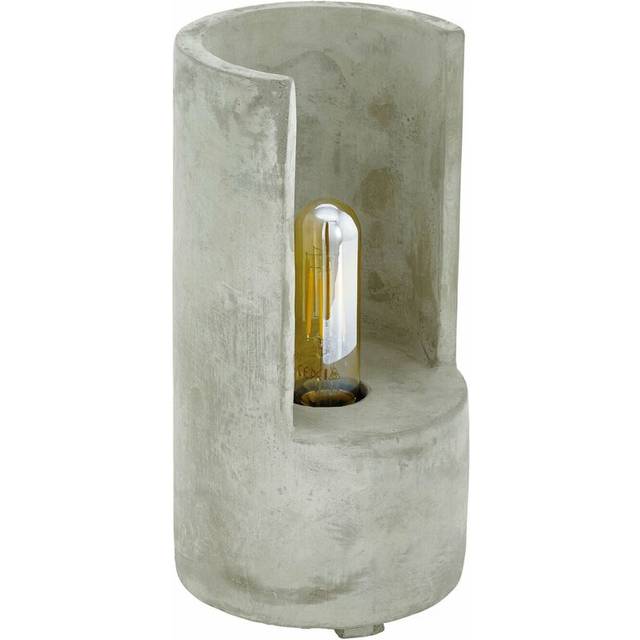 Table lamp desk light unusual grey cast concrete 1 x 60w e27 bulb holder