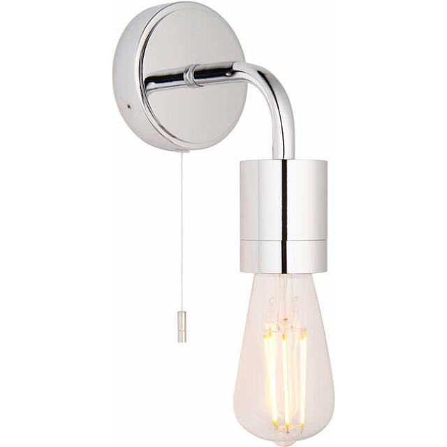 Polished Chrome Plated Bathroom Wall Light - IP44 Rated - Modern LED Sconce Lamp