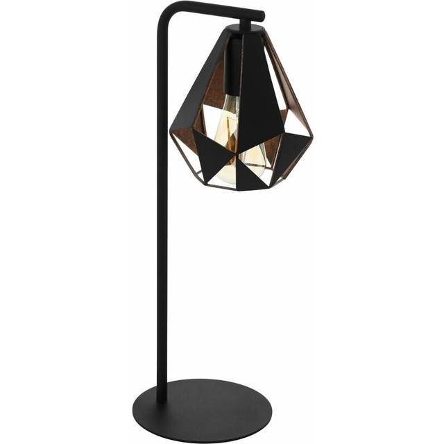 Table Lamp Desk Light Black & Antique Copper Shade Steel 1 x 60W E27 Bulb