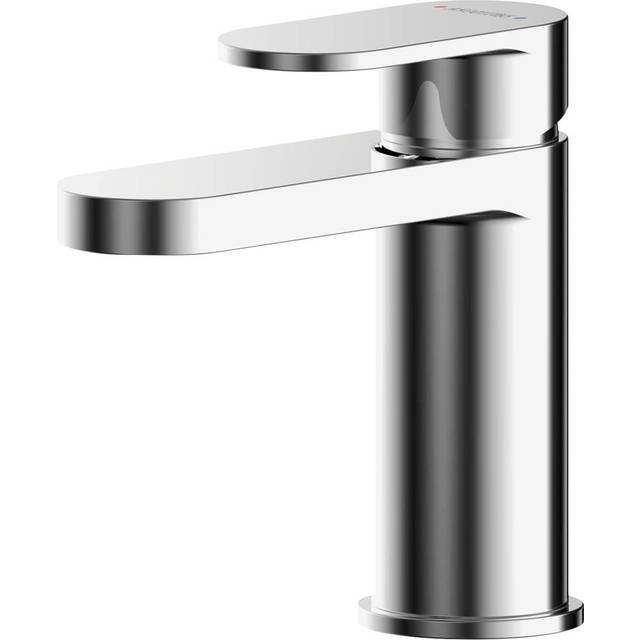 Nuie Binsey Chrome Mini Basin Mixer Tap With Push Button Waste - BIN31