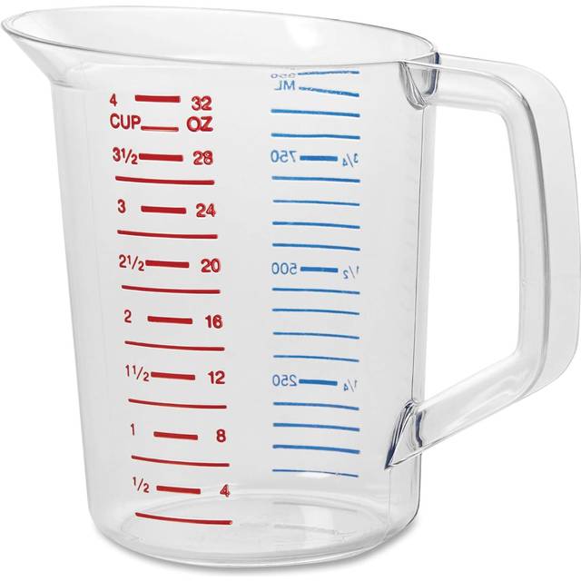 Rubbermaid Commercial Products RCP 3216 CLE 1 Quart Measuring Cup - Clear