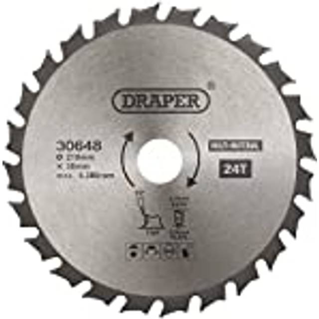Draper TCT Multi Purpose Circular Saw Blade 210mm 24T 30mm