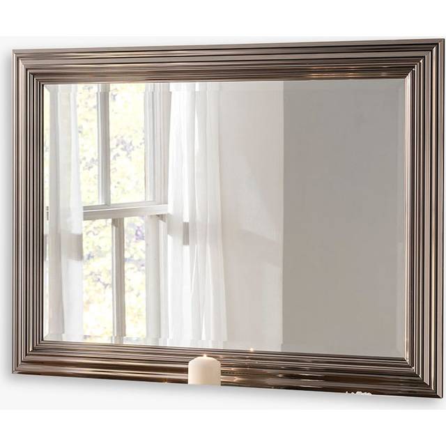 Dark Chrome Wall Mirror - Chrome / 102cm / 74cm - Yellow