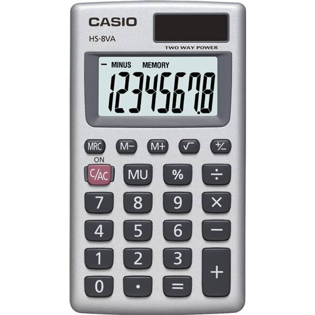 Casio HS-8VA 8 Digit Handheld Calculator