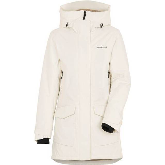 Didriksons W Frida Parka 6 Höstjackor White Foam - 40